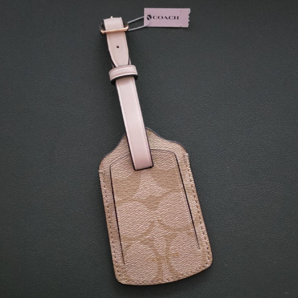 Coach Beige Luggage Tag